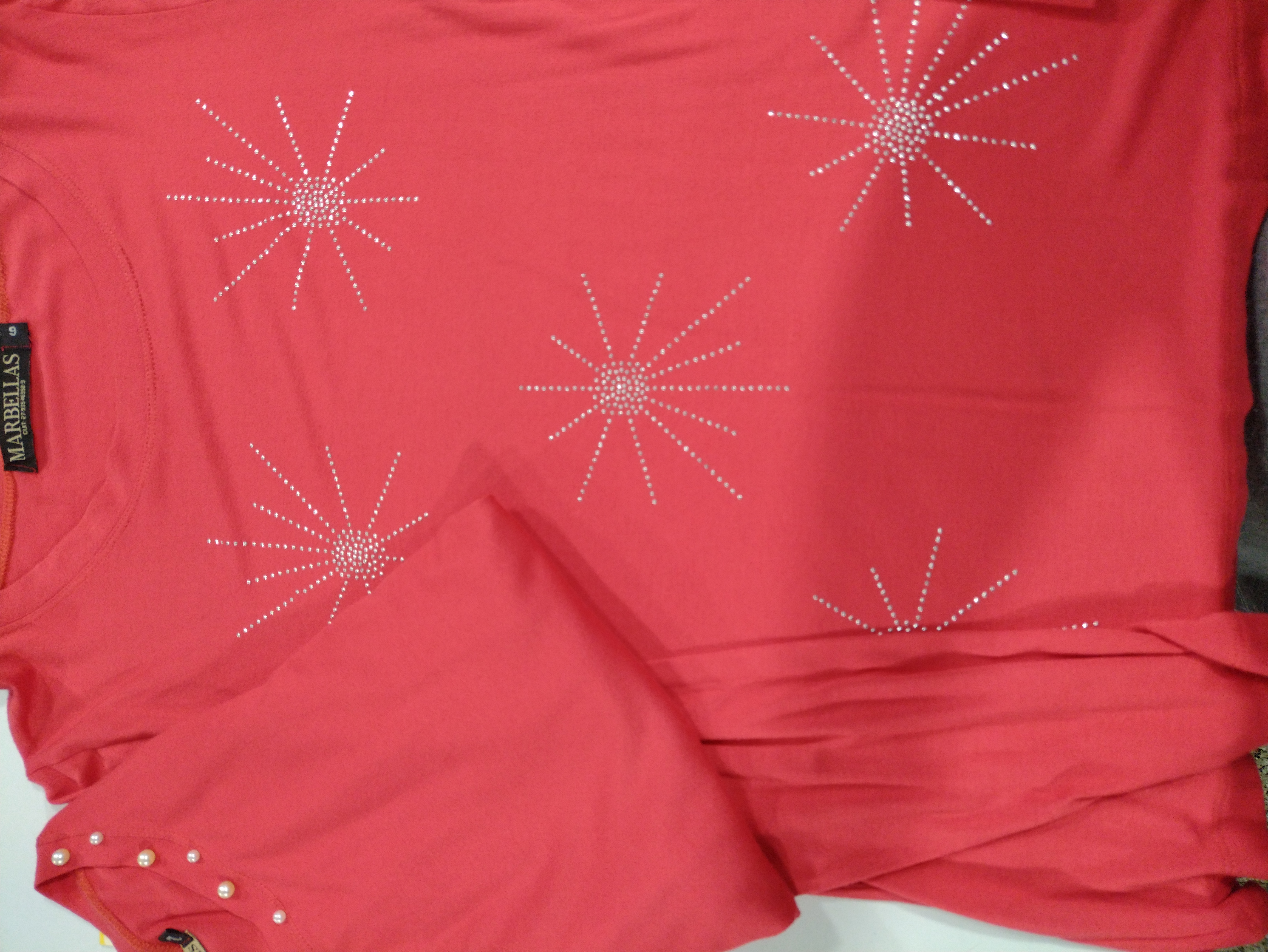 Remeras modal con brillo 